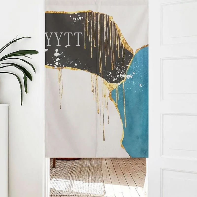 Фото Abstract Oil Painting Door Curtain Modern Home Decor Bedroom Kitchen Restaurant Partition Curtain Corridor Doorway Half Curtains №2