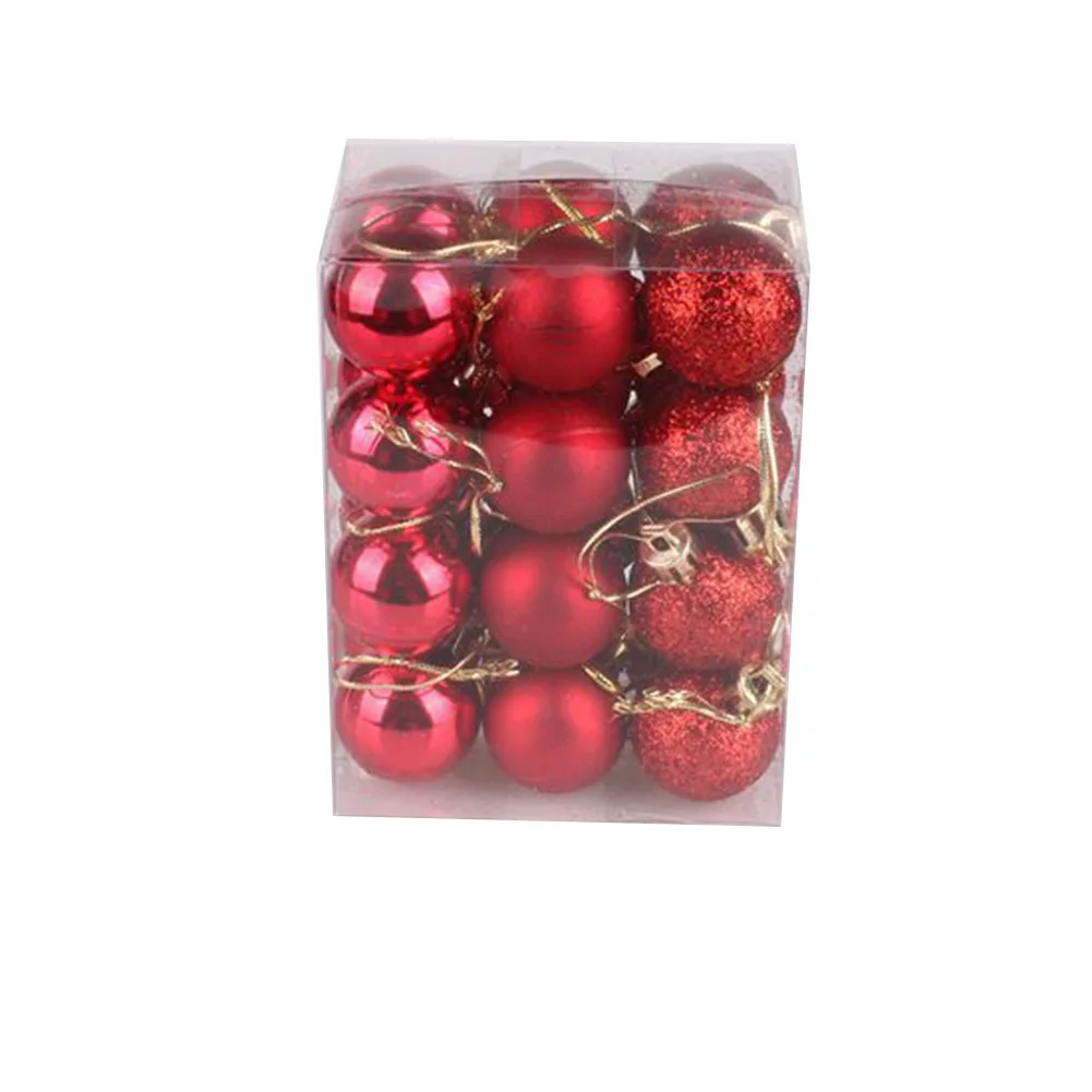 

Рождественские шары пластиковые 24 шт.