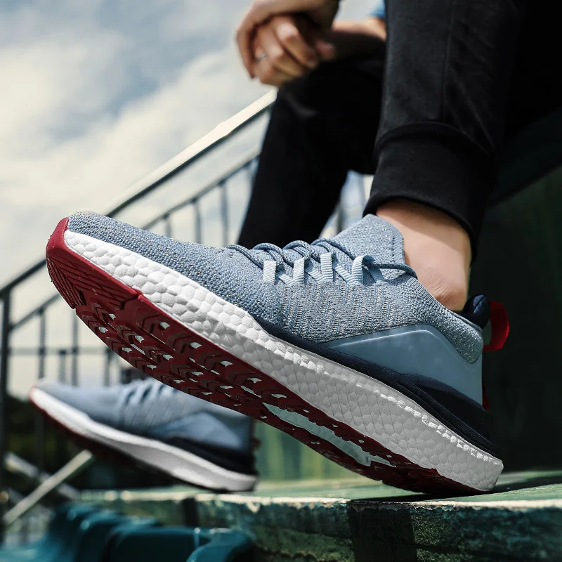 SALUDAS Sneakers 5 Fishbone Locking System Men Sports Shoes Light Running Stretch Breathable Knit Trainers Women Sneakers