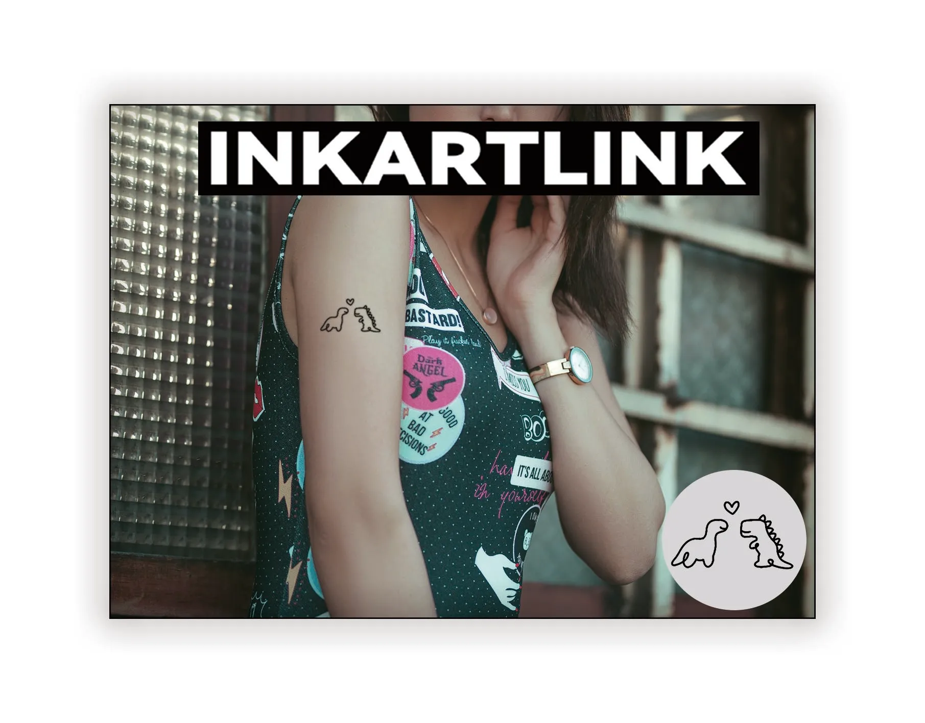 Простая временная татуировка-наклейка водонепроницаемая похожая в постоянный