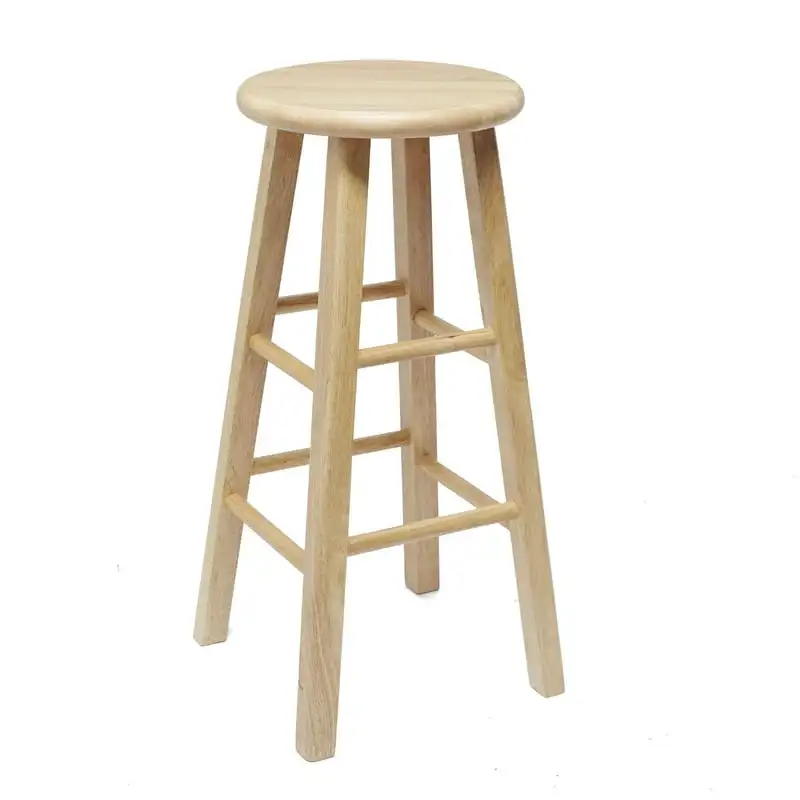 

Wood Backless Bar Stool, Fully Assembled, 29