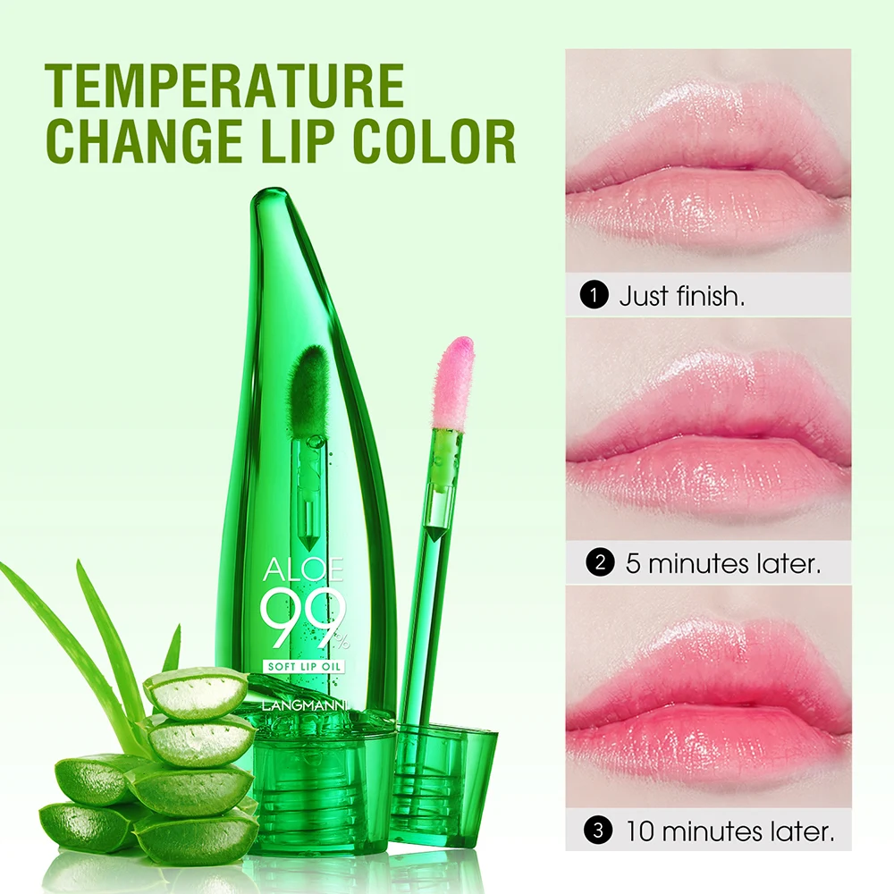 

Color Changing Aloe Lip Glaze Natural Moisturizing Aloe Vera Shaped Liquid Lipstick Long Lasting Waterproof Lip Gloss Lips Care