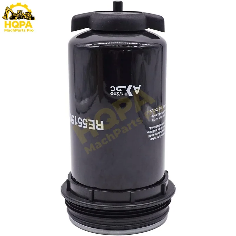 Фото Топливный фильтр RE551507 DZ115391 DZ128543 для двигателей John Deere 4045, 6068, 6090, погрузчиков 1010G, 310L, 444K, тракторов 5090R, 5100R №1