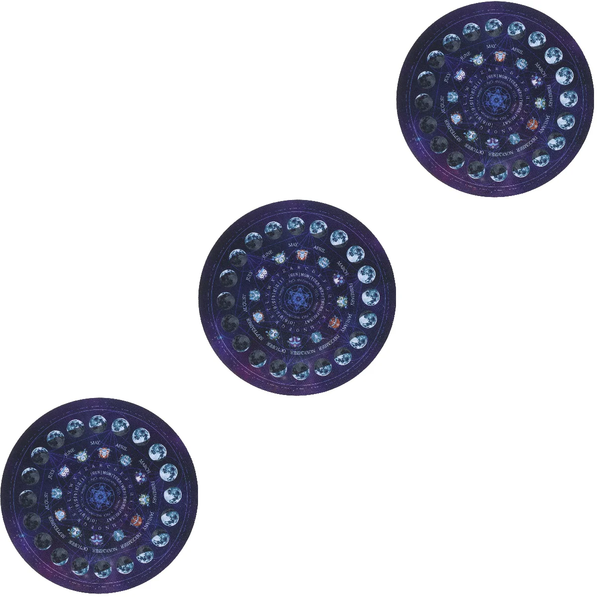 

3pcs Decorative Tablecloth Rubber Tablecloth Desktop Ornament Ritual Divination Tablecloth
