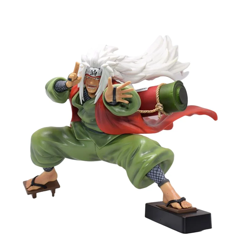 

Naruto Figure Shippuden Animation GK Jiraiya Figurine Figma Fighting 27cm Battle Version Toad Wentai Scene Model Toys For Kids