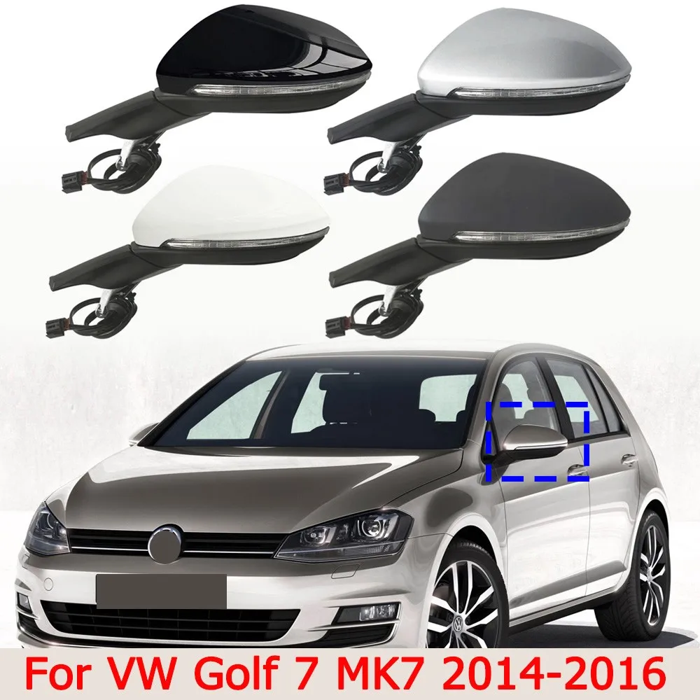 

Автомобильное зеркало заднего вида с 6/9/13 проводами в сборе для Volkswagen VW Golf 7 MK7 2014 2015 2016 Электрическая регулировка сигнала поворота 5GG857507A