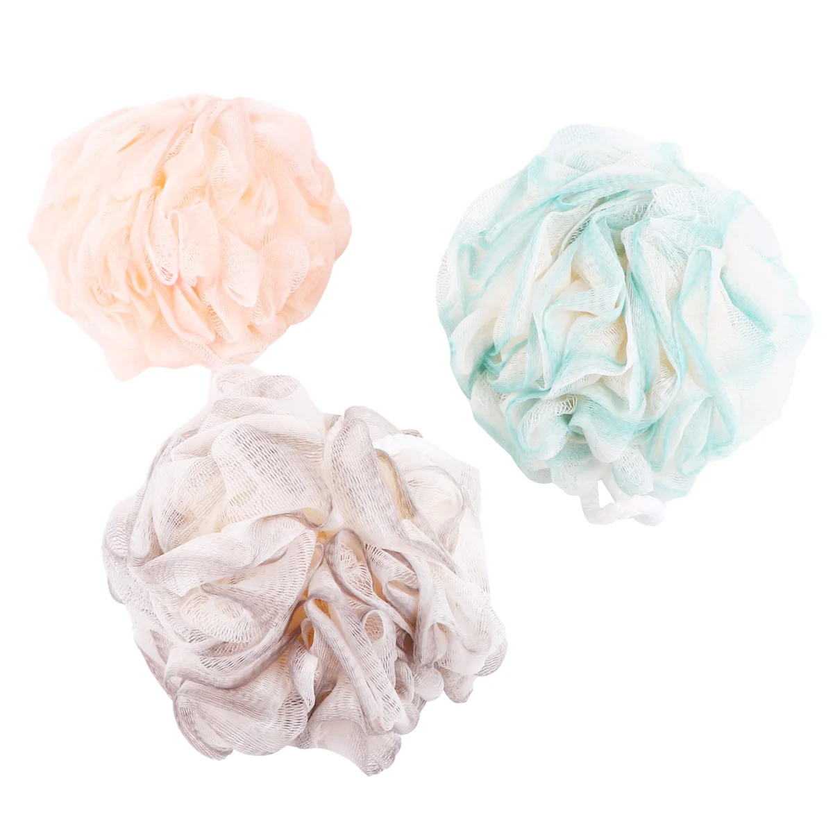 

3pcs Shower Mesh Foaming Bath Bubble Skin Cleaner Bathroom Accessories