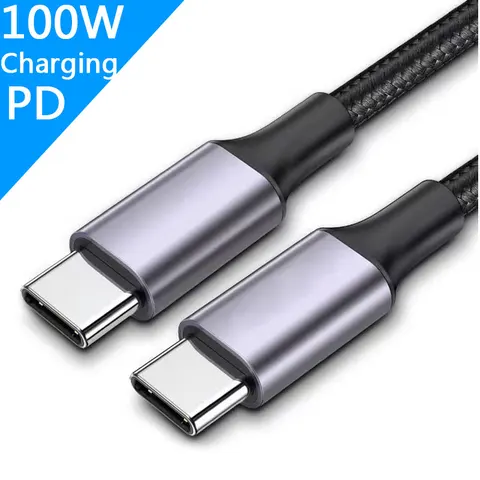 Кабель для быстрой зарядки PD 100 Вт 60 Вт USB C на Type C для Xiaomi Samsung MacBook iPad