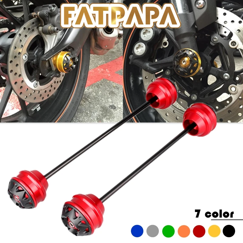 

FATPAPA - Front Rear Wheel Protector Axle Fork Crash Slider For DUCATI Multistrada 950 16-20 Multistrada 950S 2020