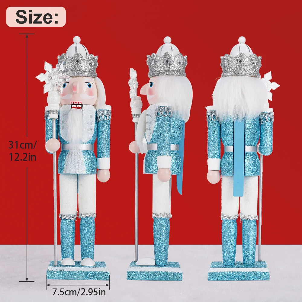 2 шт. 30 см Рождественский Щелкунчик солдат кукла настольное украшение деревянная