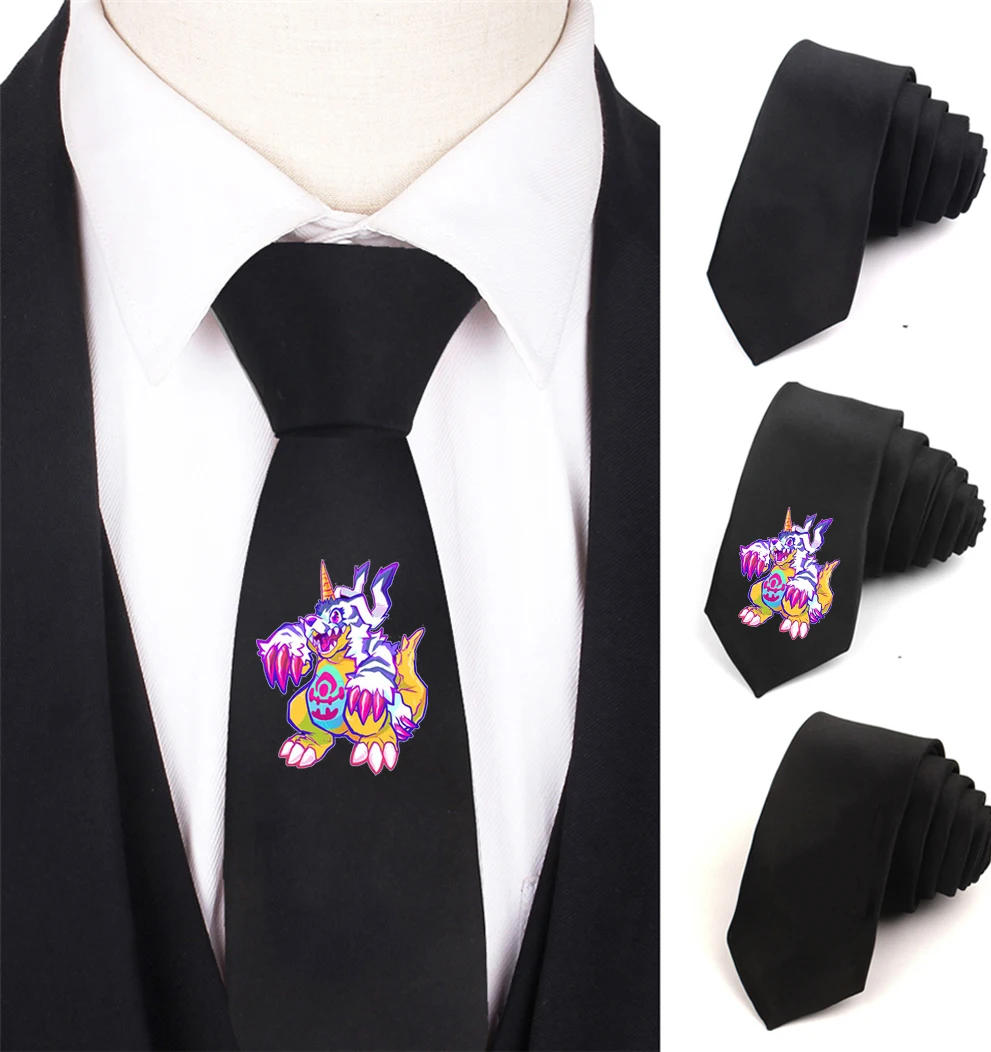 

Anime Digimon Adventure Necktie Boy's Children Necktie Cotton Neck Tie Teenager Neck Tie Halloween Cosplay Costumes Cartoon Gift