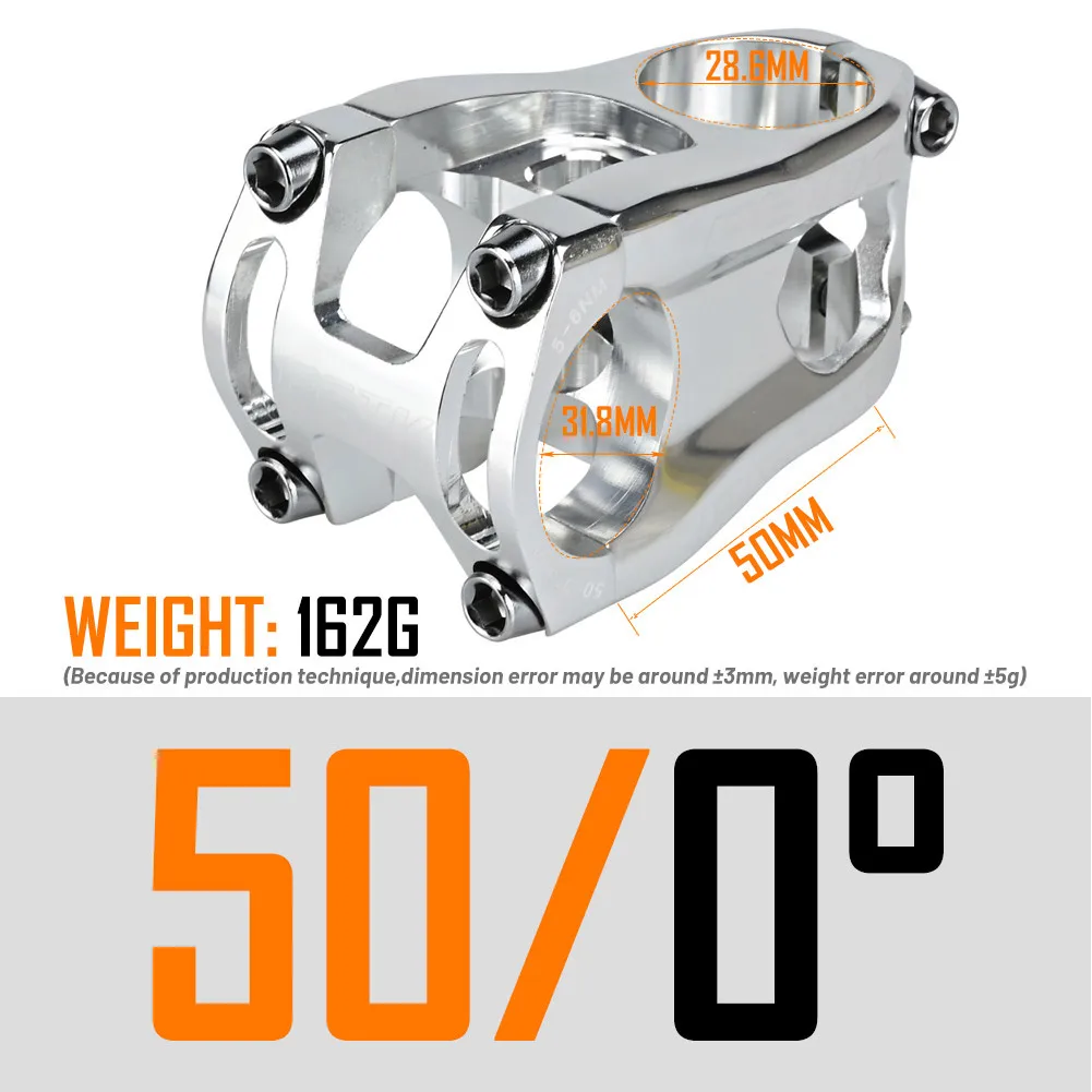 

31.8*50mm Ultralight Bicycle Handlebar Short Stem MTB Road Bike Stem Bicycle Accessories Equipments Bike Parts For Bicycle