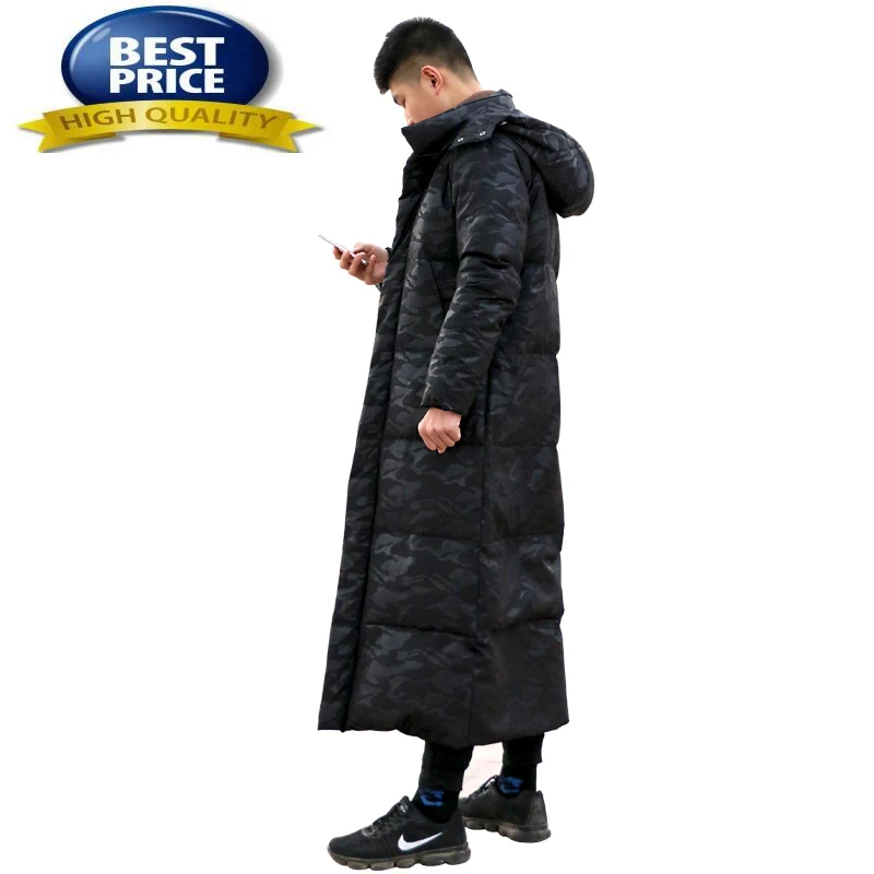 

Size Winter Plus Coat Male Fashion 90% Duck Down Jacket Men Hooded Thick Warm X-Long Man Fit Jackets Abrigos Hiver LW2348