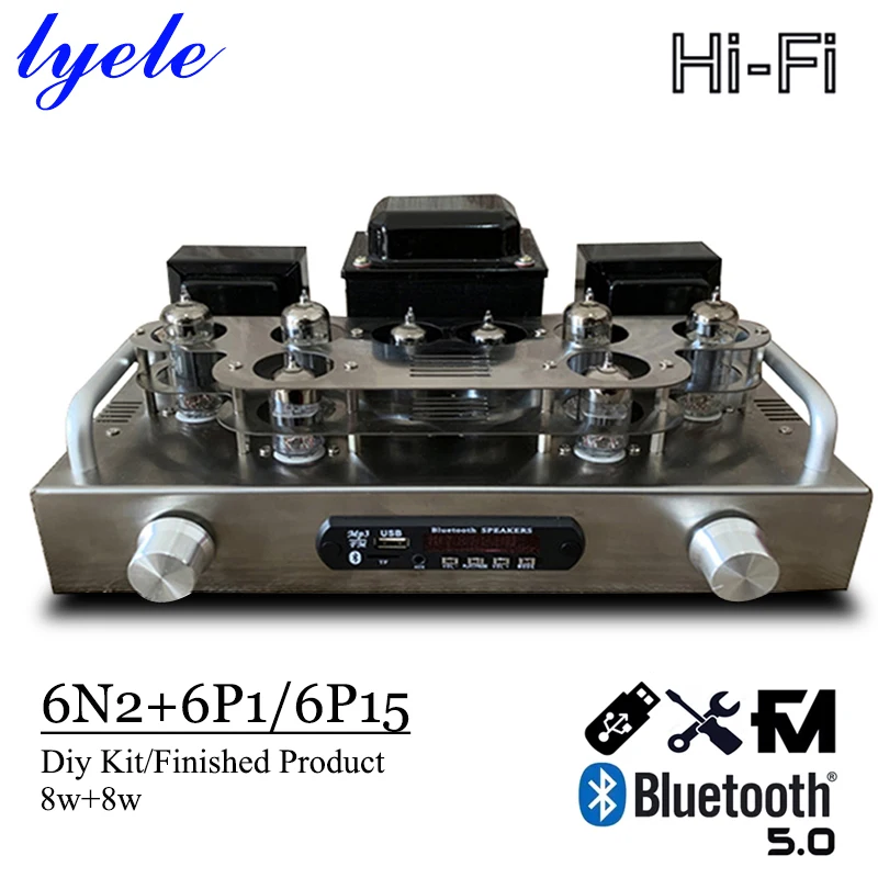 Вакуумный трубчатый усилитель Lyele Audio 6n2 6p 1/6p15 Hi-Fi параллельная трубка Vu Meter Bluetooth 5 0