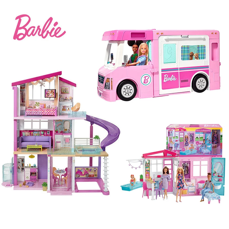 

Barbie Diy Dollhouse Kit Toys Set Girl Gifts Dollhouse Miniature Barbie Dream House Oversized Doll House Kit Toys for Children