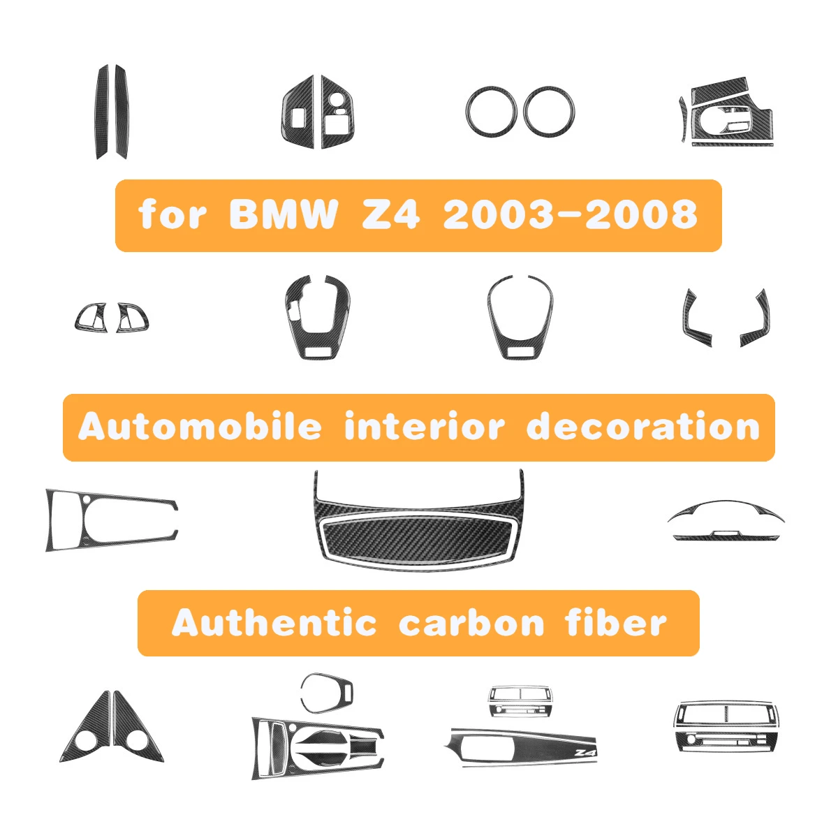 

Authentic carbon fiber car interior decoration accessories for BMW Z4 2003-2008 car stickers beautiful protection decoration