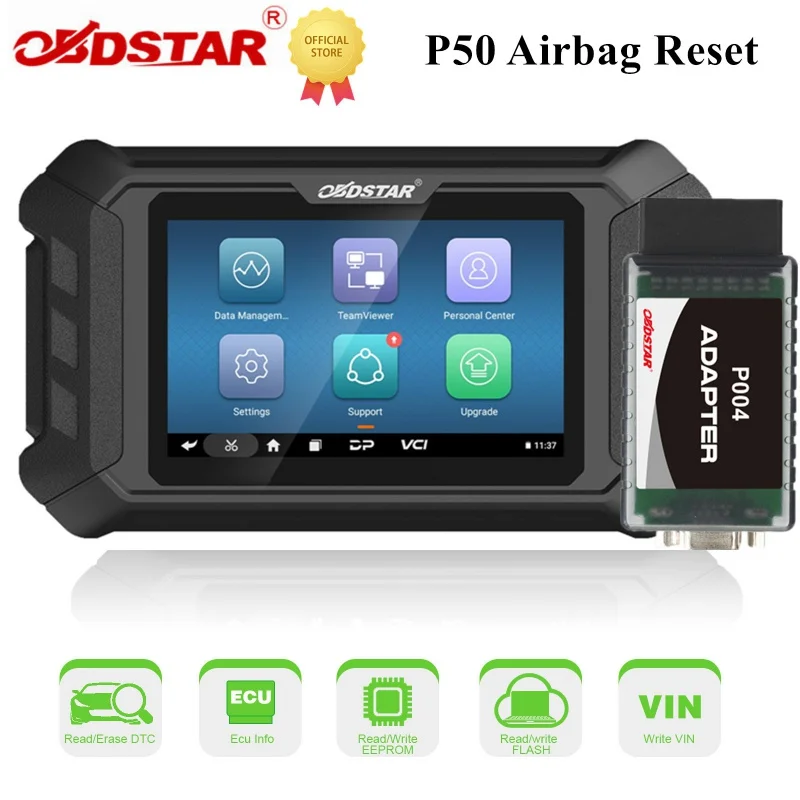 

OBDSTAR P50 Airbag Reset PINCODE Intelligent Airbag Reset Equipment Covers 38 Brands and Over 3000 ECU Part No.with P004