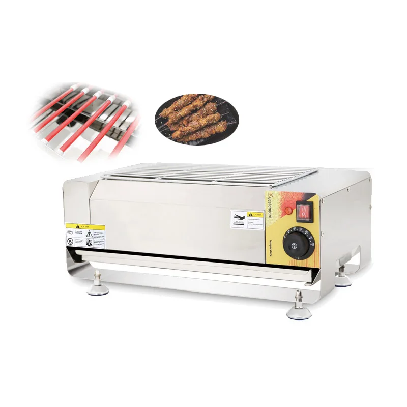 Commercial Smokeless Grill Oven Indoor Barbecue Machine Electric Bbq Meat Grilled Pan For Home