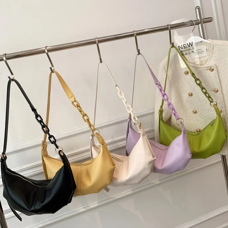 

2022 Ladies Soft Leather Tote Bag High Quality Vintage Messenger Bag Ladies Solid Color Shoulder Bag Women