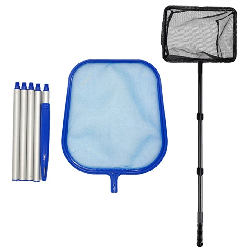

Fish Tank Retractable Dredge Pond Large Dip Net With Pool Landing Net Pool Cleaning