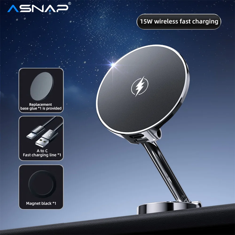 ASNAP Автомобильная подставка для беспроводной зарядки мобильного телефона