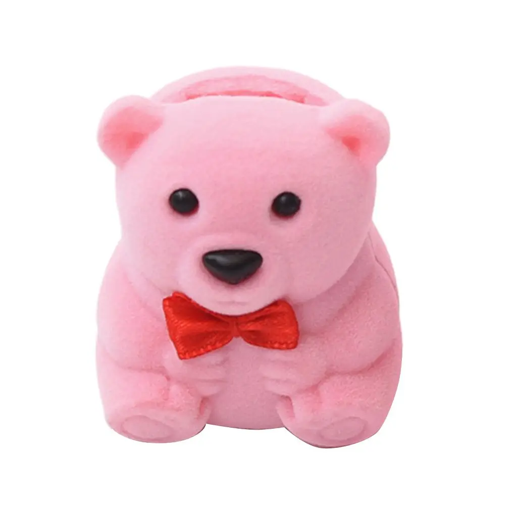 

Mini Cute Bear Jewllery Gift Boxes Rings and Small Earrings Pendant Necklace Lovely Holder Case