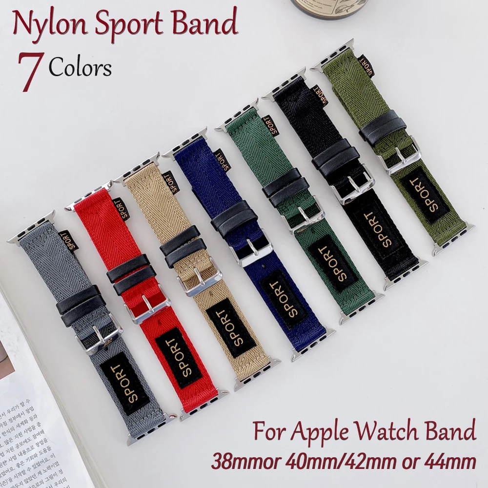 

Ремешок для Apple Watch 6/SE Band Series 5 4 40 мм 44 мм, Воздухопроницаемый нейлоновый сменный Браслет для iWatch 3 38 мм 42 мм, браслет на запястье