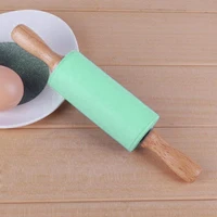 useful noodle roller non stick bright color noodle biscuit rolling pin baking roller rolling pin