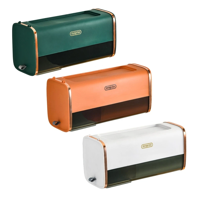 

Paper Towel Holder Tissue Box Dispenser Wall Mounted Storage Rack Paper Towel Holder Bathroom Organizer Accessories 40JA