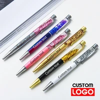 new gold foil oil pen creative crystal metal pen high end business gift signature pen wholesale office supplies custom logo