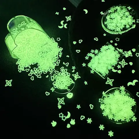 Светящиеся блестки 3 мм SEVENWELL для декора