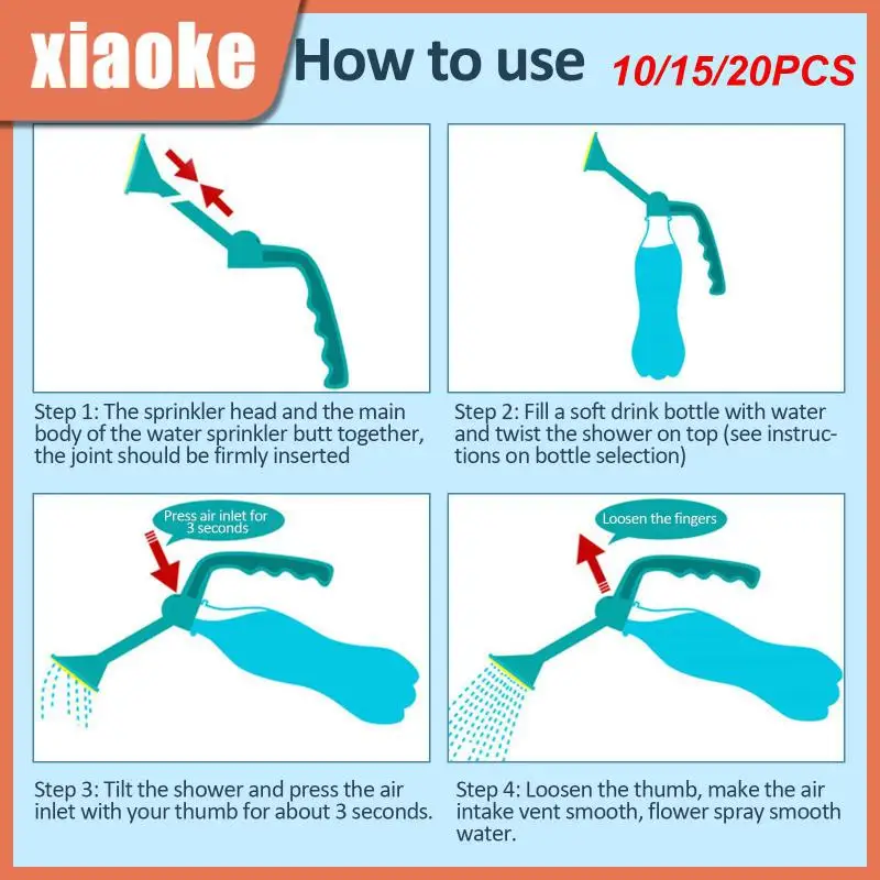 

10/15/20PCS Sturdy Water Spray Bottle Durable Bottle Sprinkler Gardening Plant Watering Water Bottle Mouth