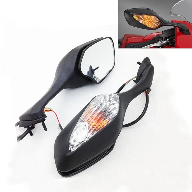 Мотоциклетные светодиодные указатели поворота боковые зеркала заднего вида для