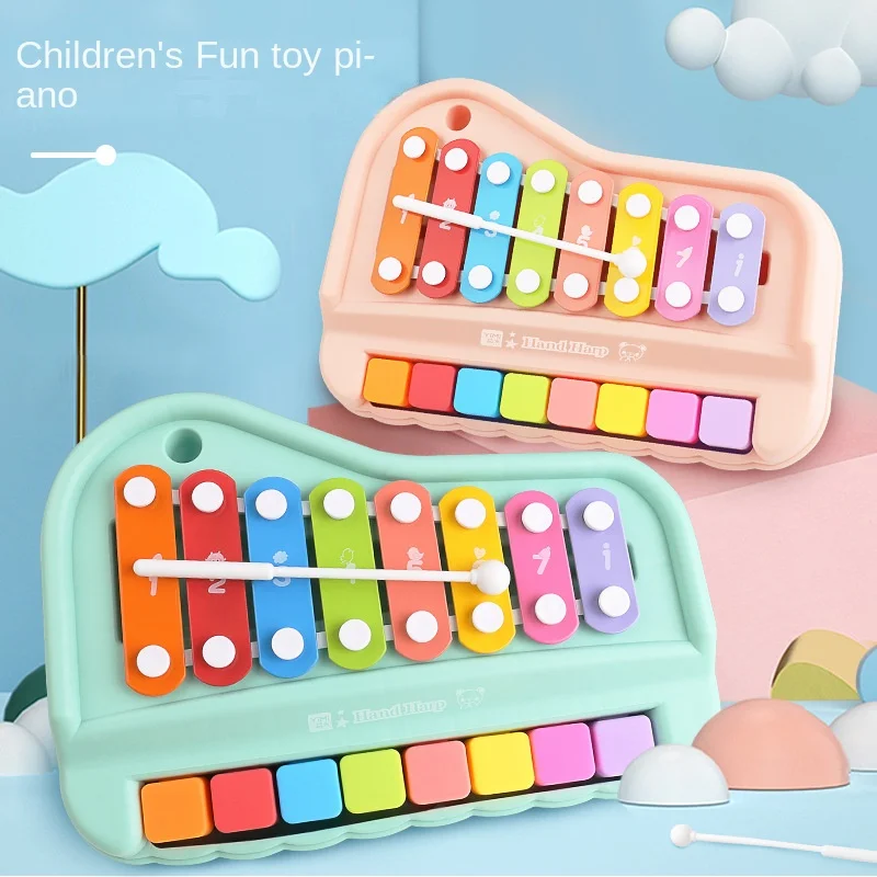 

Educational Eight Tone Hand Playing Piano Baby Two In One Xylophone Musical Instrument 8 Months Baby Children Music Toy Piano