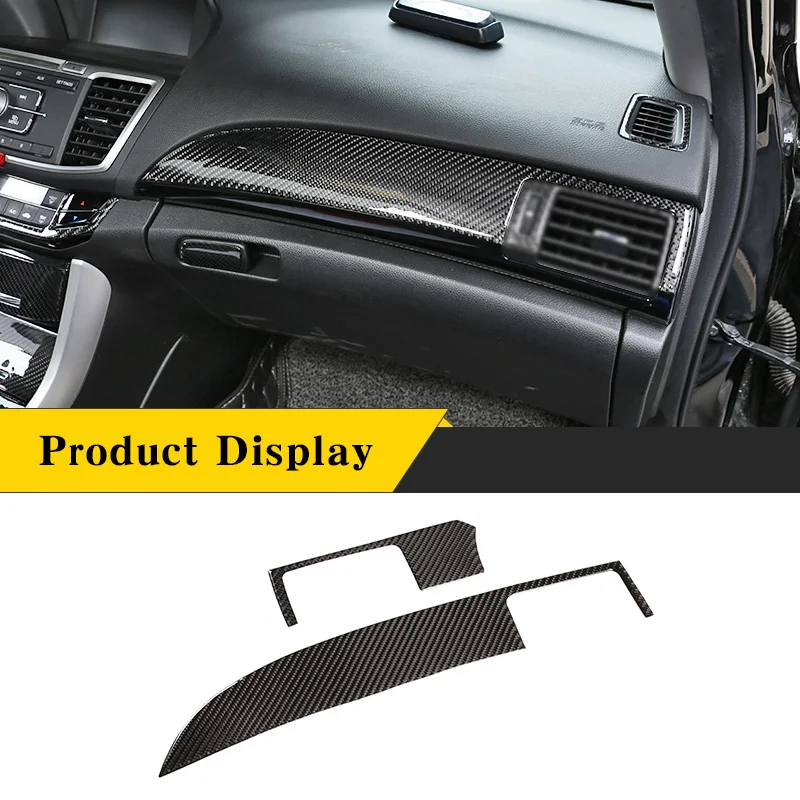Для Honda Accord 9th 2013-2016 Real Soft Carbon Fiber Автомобильная Центральная панель управления