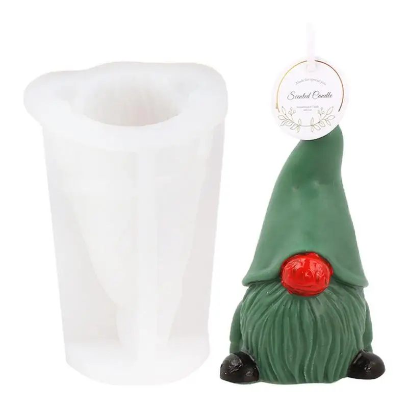 

Gnome Silicone Mold Cute 3D Gnome Mold Non-Stick Christmas Molds Candle Mold High Temperature Resistant DIY Accessories Silicone