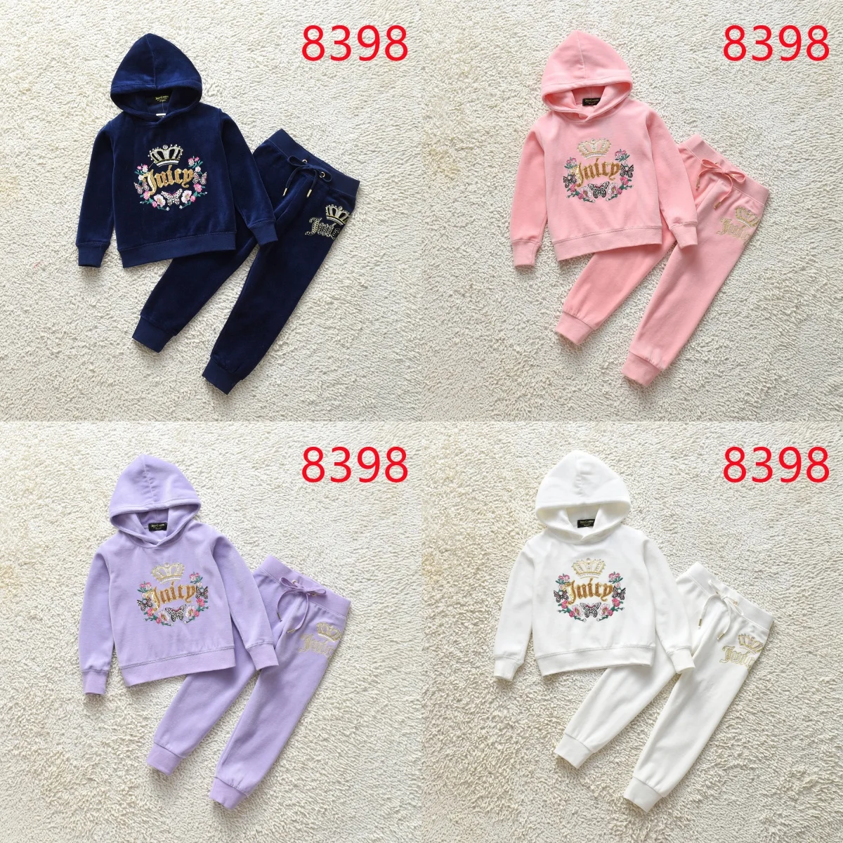 Детский бархатный спортивный костюм детский осенне-зимний комплект одежды для