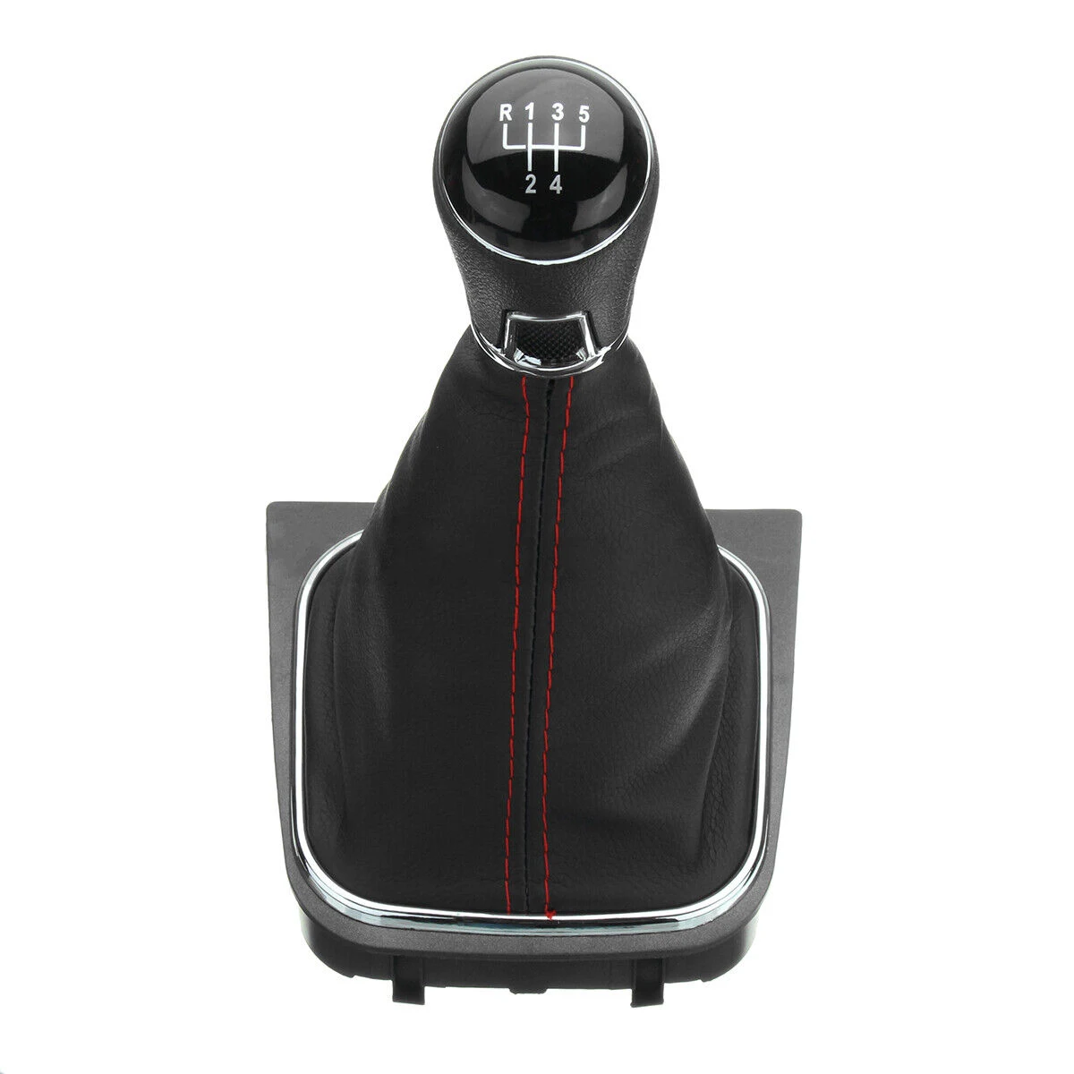 

5 Speed For VW Golf Mk5 Mk6 Gear Stick Shift Knob Black Gaiter Boot Cover Frame