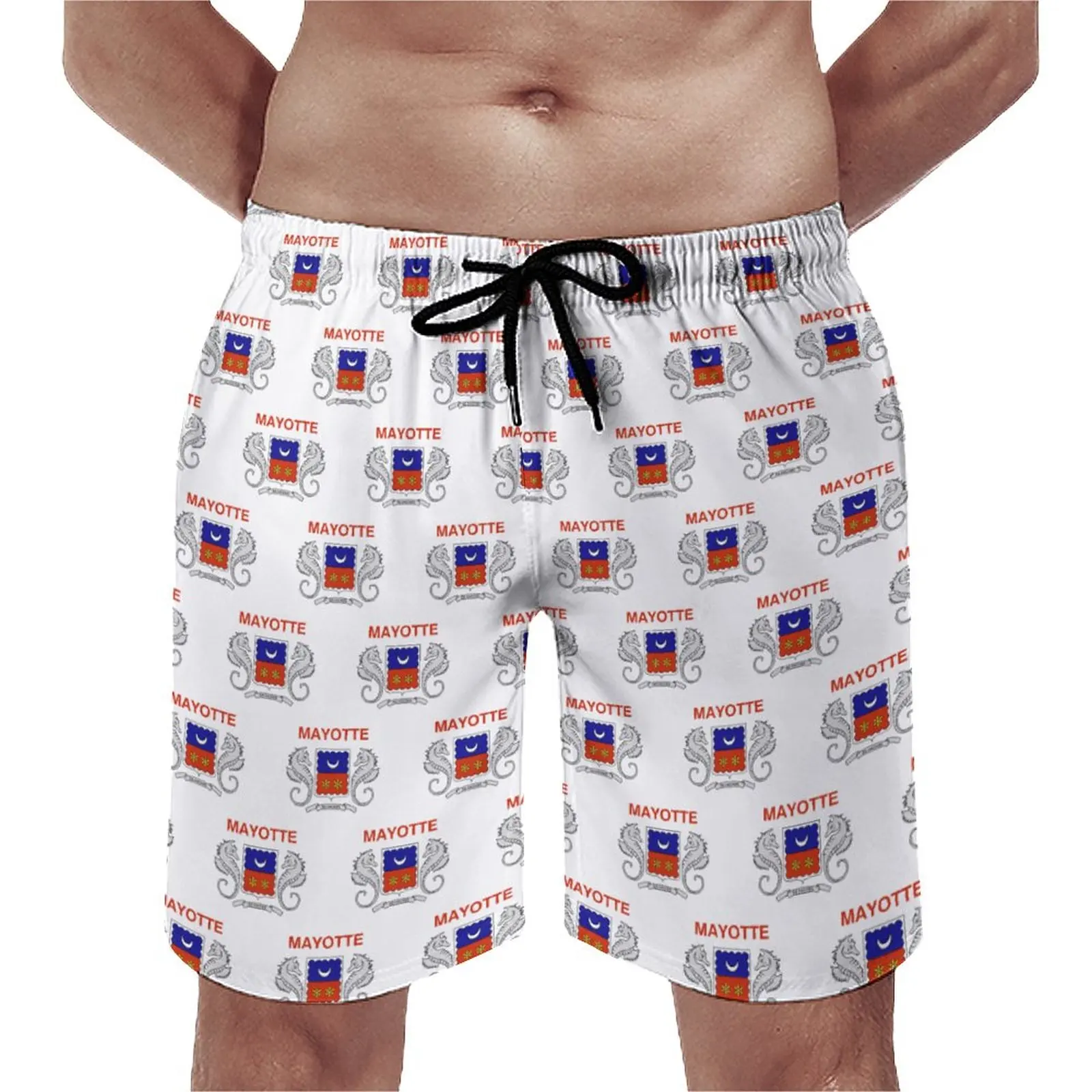 Рисунок 4 - Мужские пляжные шорты с аниме флагом Майотта (местное)