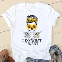 ladies fashion floral flower funny letter casual women clothing summer short sleeve graphic tee t shirts female tshirt clothes
