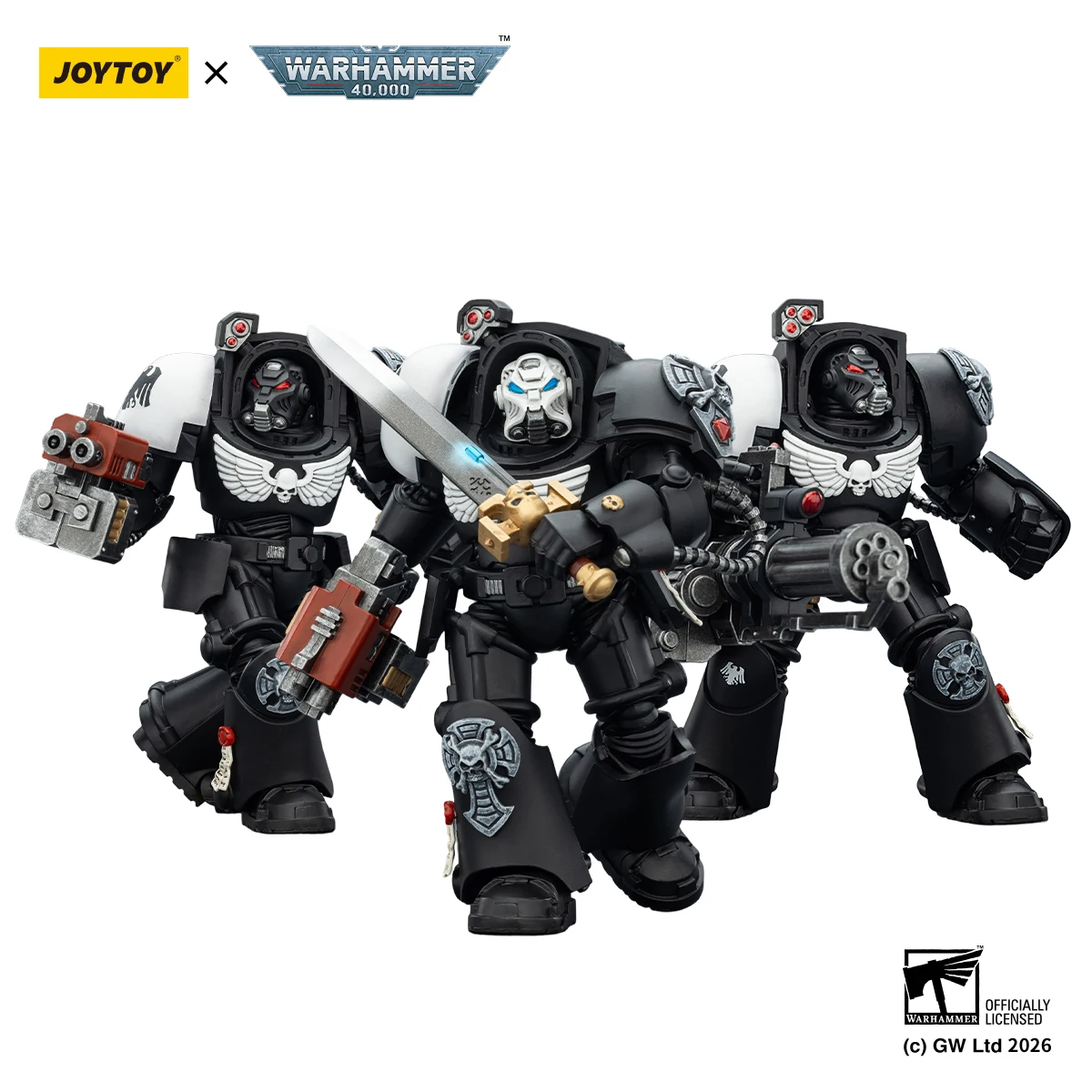 Фото Фигурки JOYTOY Warhammer 40,000 1/18: Терминаторы, Чёрные Тамплиеры, Тёмные Ангелы, Имперские Кулаки, Белые Рыцари, Саламандры №2