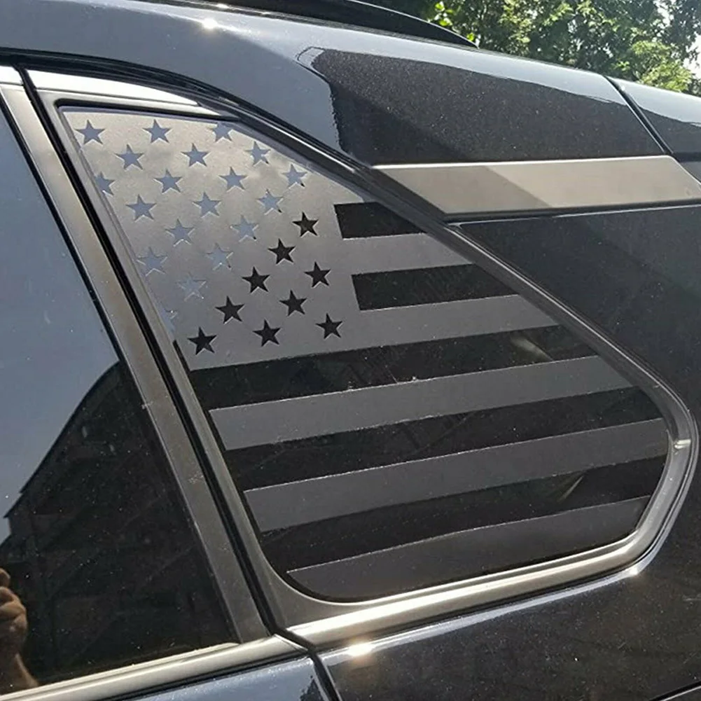

For Toyota RAV4 2019-2021 Back Side Windo Louver American Flag Decal Sticker Left And Right Sticker