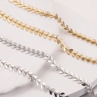 1m 6mm gold stainless steel cable chains bulk arrow aircraft chain for anklet necklace bracelet jewelry making supplies