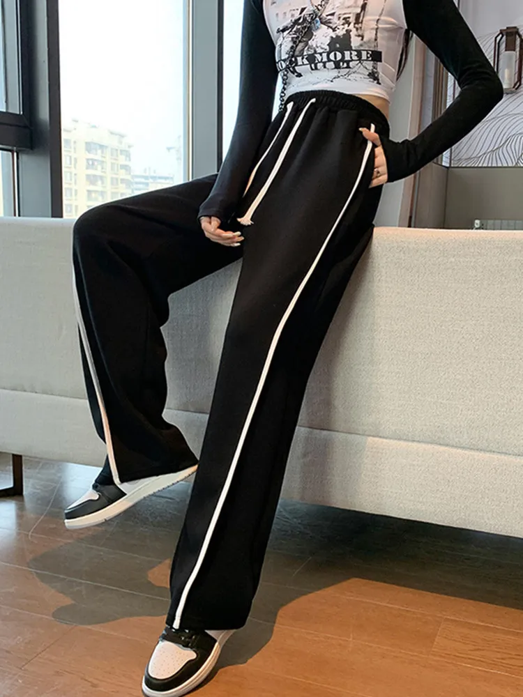 Black High Waist Leggings Women Casual Pants Loose Style Solid Sweatpants Push Up Leggings Home Wear Women Clothing