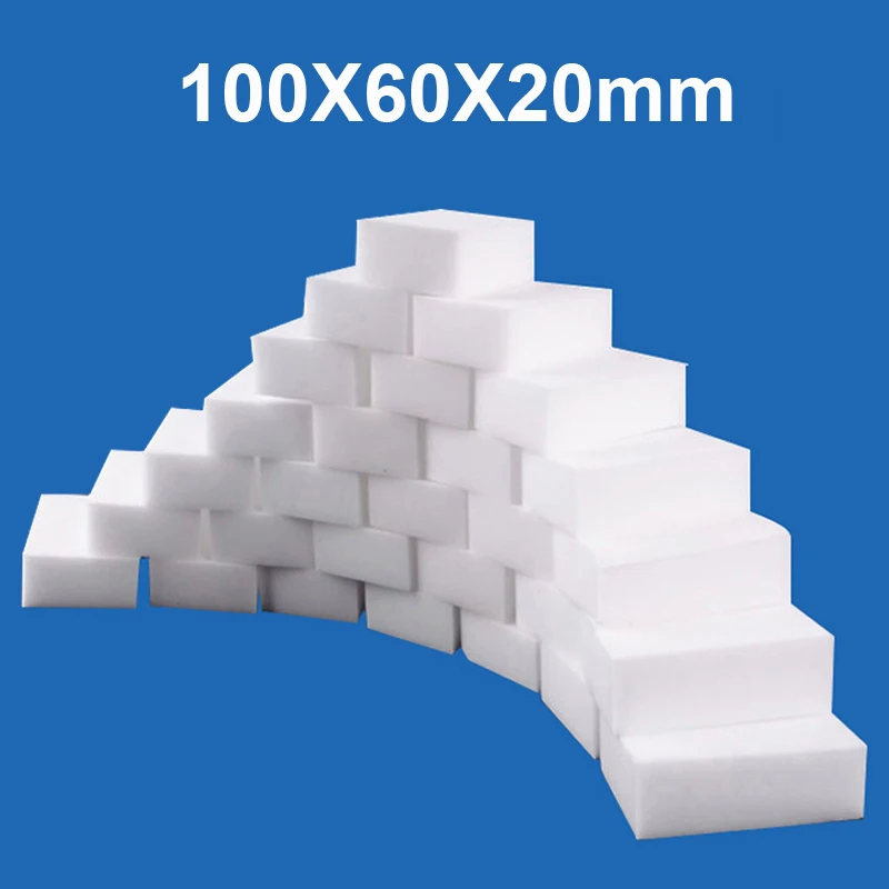 

50Pcs/Lot Magic Sponge Multi-Functional Cleaning Eraser Melamine Sponge For Kitchen Bathroom Cleaning Accessories 100*60*20mm