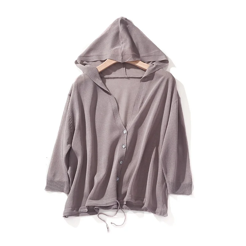 Новинка Однотонный свитер яркий Женский вязаный Топ Модный женский кардиган