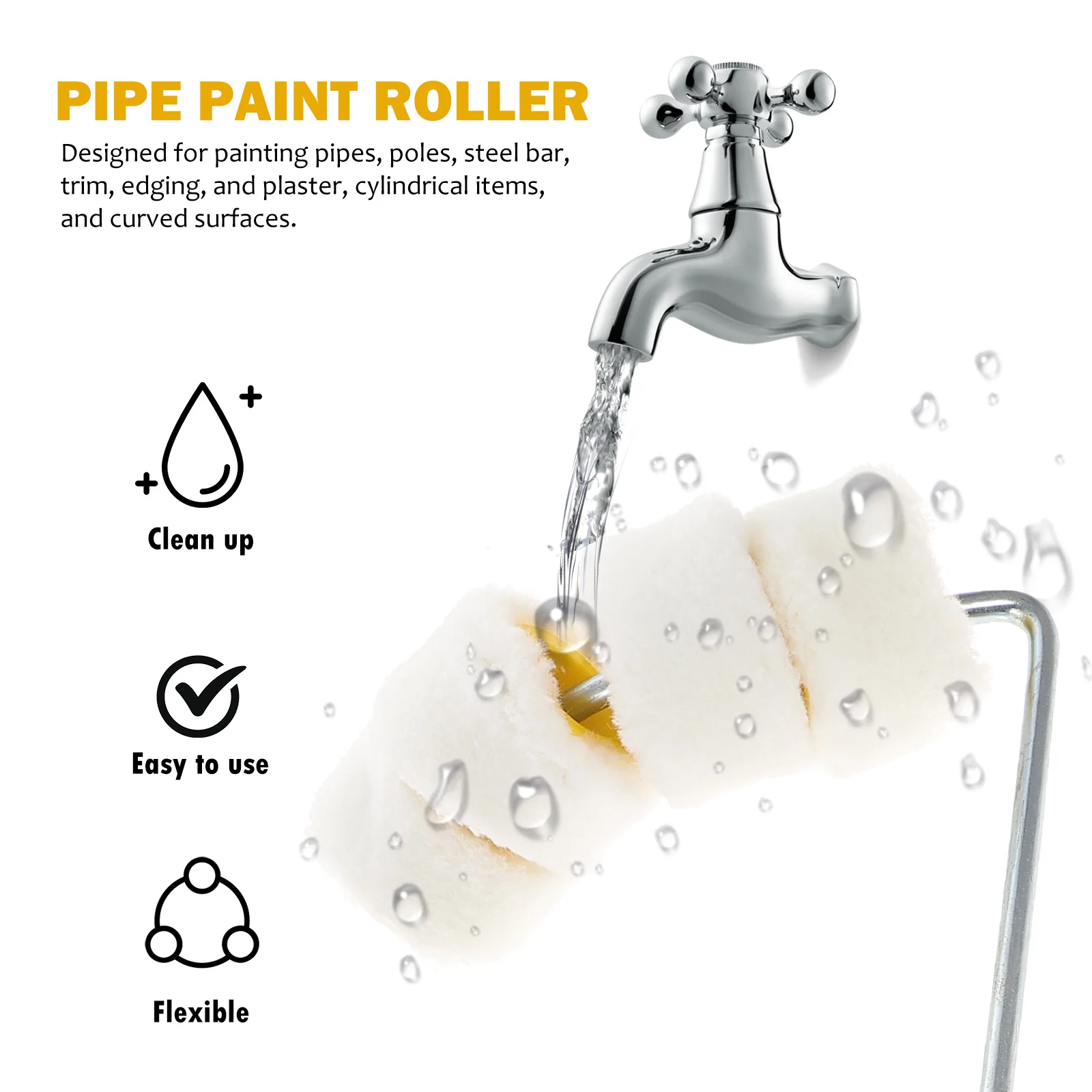 Малярный валик 12-колесный кисть для рисования стен трубка малярный