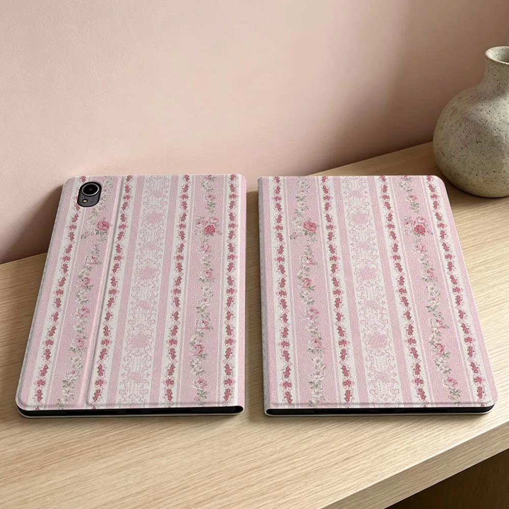 Мягкий чехол с розовым полосатым цветочным узором для Huawei MatePad MediaPad MagicPad Honor Pad 10 9 8 X10 X9 X8 X8a Pro Inch Tablet Case (art.: 3920dbfa41c2b) - 3920dbfa41c2b