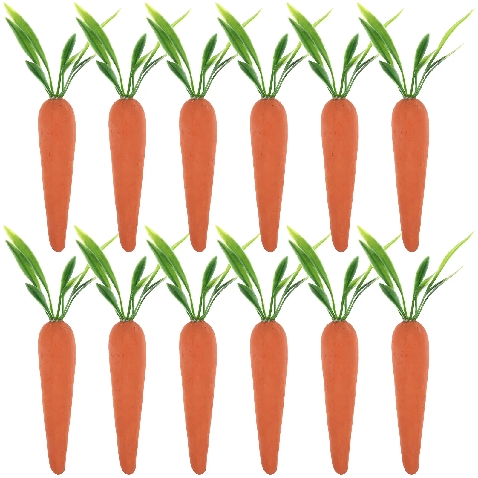 

12pcs Simulated Carrots Chic Carrots Vegetables Office Party Carrots Ornaments
