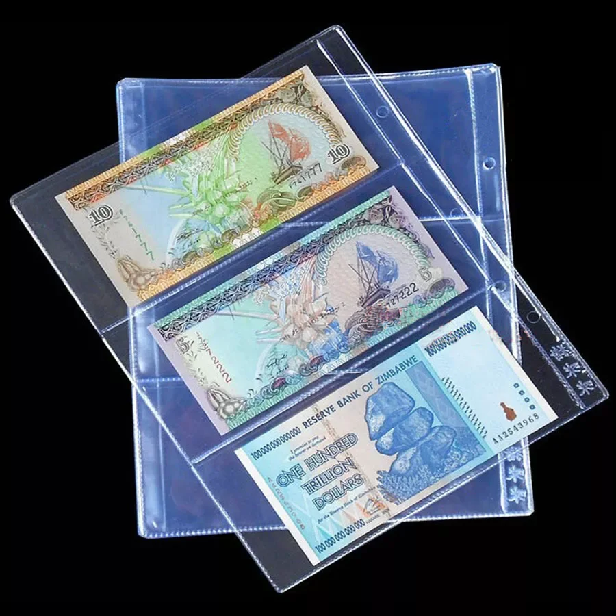 

3 Pockets Per Page Banknotes Paper Money Album Banknote Paper Money Postage Stamp Badges Tokens Medallions Collection